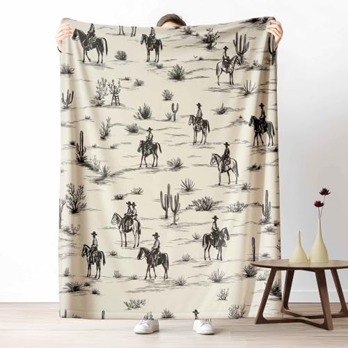 Kuscheldecke Flauschig Western Style Cowboy Wohndecke für Sofa & Bett Amerikanischer Western Pferd Weiche Warme Decke Bauernhaus Kaktus Fleecedecke für Kinder & Erwachsene, 70x100 cm Kuscheldecke Flauschig Western Style Cowboy Wohndecke für Sofa & Bett Amerikanischer Western Pferd Weiche Warme Decke Bauernhaus Kaktus Fleecedecke für Kinder & Erwachsene, 70x100 cm von LLponhg