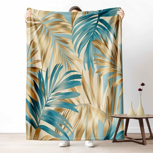 Kuscheldecke Flauschig tropisch Palmblätter Wohndecke für Sofa & Bett Dschungel Palmen Weiche Warme Decke Exotisch Blätter Fleecedecke für Kinder & Erwachsene, 70x100 cm Kuscheldecke Flauschig tropisch Palmblätter Wohndecke für Sofa & Bett Dschungel Palmen Weiche Warme Decke Exotisch Blätter Fleecedecke für Kinder & Erwachsene, 70x100 cm von LLponhg