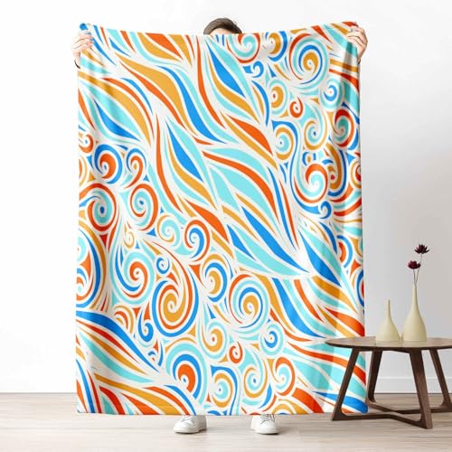 Kuscheldecke für den Winter, Warme Abstrakt Linie Fleecedecke für Kalte Tage Psychedelisch Welle Flanelldecke Meliert Muster Sofadecke Flauschig Weich für Bett Couch, 150x200 cm Kuscheldecke für den Winter, Warme Abstrakt Linie Fleecedecke für Kalte Tage Psychedelisch Welle Flanelldecke Meliert Muster Sofadecke Flauschig Weich für Bett Couch, 150x200 cm von LLponhg