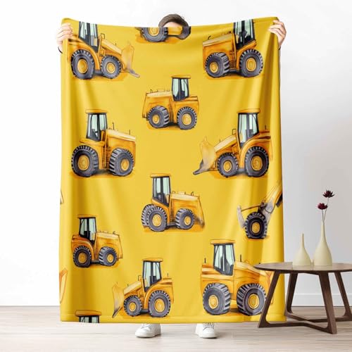 Kuscheldecke für den Winter, Warme D Stil Bagger Fleecedecke für Kalte Tage Cartoon LKW Flanelldecke Spiele Fahrzeug Sofadecke Flauschig Weich für Bett Couch, 150x200 cm Kuscheldecke für den Winter, Warme D Stil Bagger Fleecedecke für Kalte Tage Cartoon LKW Flanelldecke Spiele Fahrzeug Sofadecke Flauschig Weich für Bett Couch, 150x200 cm von LLponhg