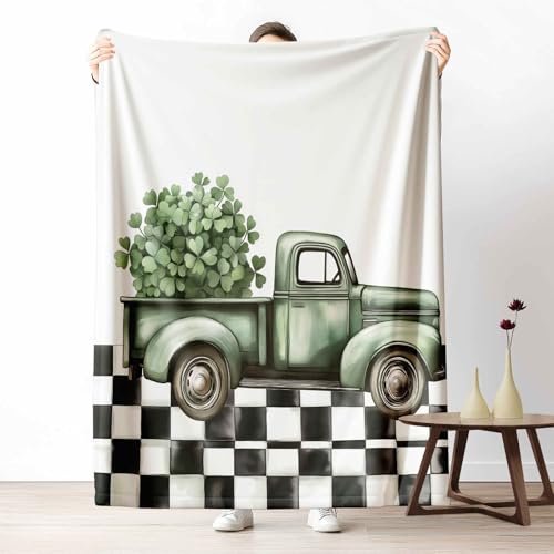 Kuscheldecke für den Winter, Warme Landhausstil LKW Fleecedecke für Kalte Tage Geometrie Schachbrett Flanelldecke Sofadecke Flauschig Weich für Bett Couch, 150x200 cm Kuscheldecke für den Winter, Warme Landhausstil LKW Fleecedecke für Kalte Tage Geometrie Schachbrett Flanelldecke Sofadecke Flauschig Weich für Bett Couch, 150x200 cm von LLponhg