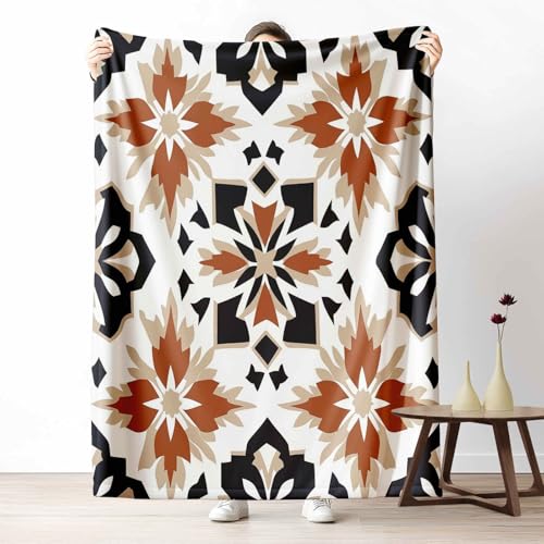 Kuscheldecke für den Winter, Warme Mosaik Blume Fleecedecke für Kalte Tage Geometrie Stern Flanelldecke Abstrakt Kachel Sofadecke Flauschig Weich für Bett Couch, 150x200 cm Kuscheldecke für den Winter, Warme Mosaik Blume Fleecedecke für Kalte Tage Geometrie Stern Flanelldecke Abstrakt Kachel Sofadecke Flauschig Weich für Bett Couch, 150x200 cm von LLponhg