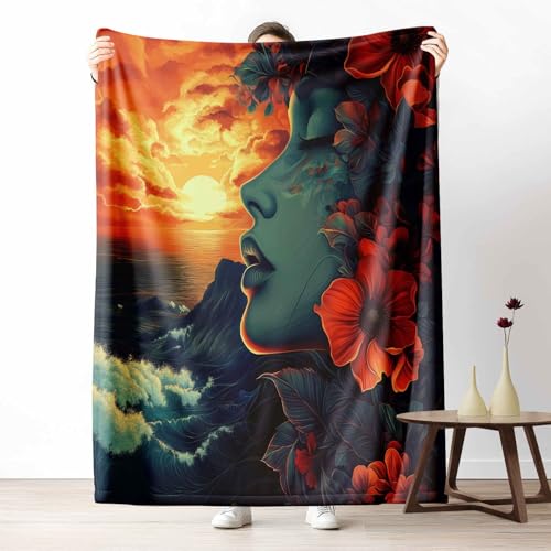 LLponhg Kinder Kuscheldecke Abstrakt Frau Fleecedecke Bunt & Flauschig, Weiche Landschaft Sonnenuntergang Sofadecke Blumen Meer Wohndecke als Geschenk für Jungen Mädchen 200x220 cm LLponhg Kinder Kuscheldecke Abstrakt Frau Fleecedecke Bunt & Flauschig, Weiche Landschaft Sonnenuntergang Sofadecke Blumen Meer Wohndecke als Geschenk für Jungen Mädchen 200x220 cm von LLponhg