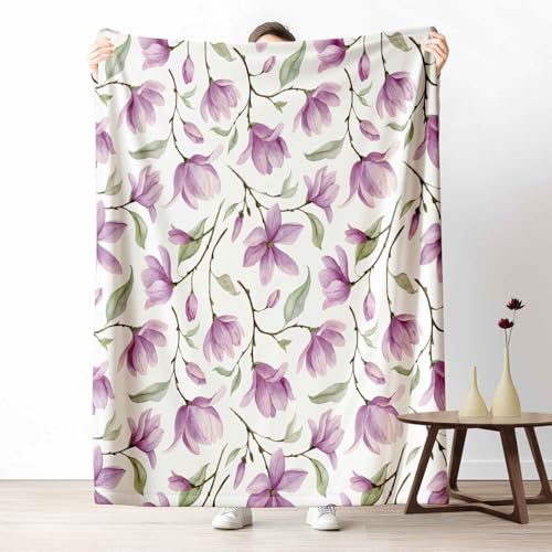 LLponhg Kinder Kuscheldecke Blumenpflanzen Magnolie Fleecedecke Bunt & Flauschig, Weiche Botanisch Zweige Sofadecke Vintage Blume Wohndecke als Geschenk für Jungen Mädchen 200x220 cm LLponhg Kinder Kuscheldecke Blumenpflanzen Magnolie Fleecedecke Bunt & Flauschig, Weiche Botanisch Zweige Sofadecke Vintage Blume Wohndecke als Geschenk für Jungen Mädchen 200x220 cm von LLponhg
