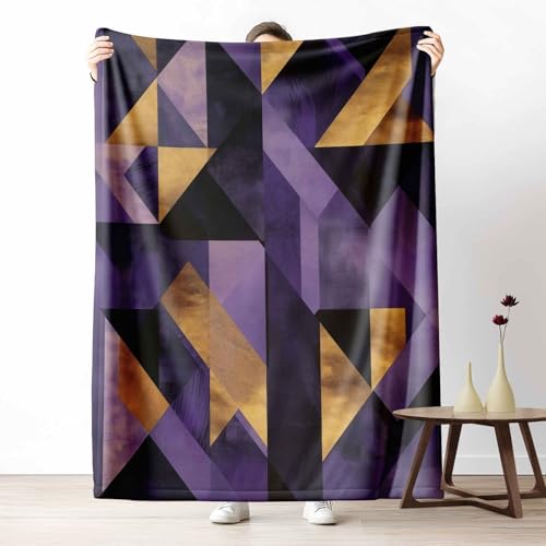 LLponhg Kinder Kuscheldecke Geometrie Polygon Fleecedecke Bunt & Flauschig, Weiche Abstrakt Hexagon Sofadecke Modern Dreieck Wohndecke als Geschenk für Jungen Mädchen 200x220 cm von LLponhg