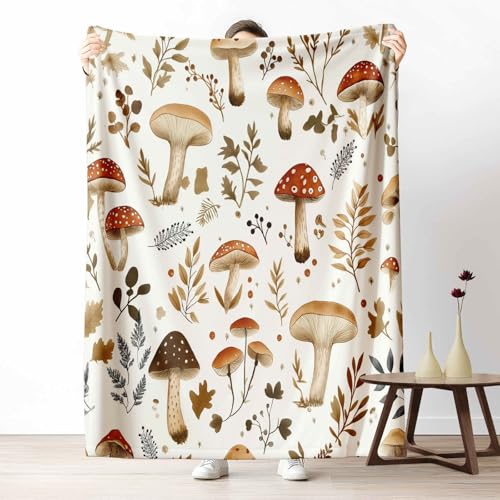 LLponhg Kinder Kuscheldecke Waldlandschaft Pilz Fleecedecke Bunt & Flauschig, Weiche Botanisch Pflanze Sofadecke Rustikaler Blatt Wohndecke als Geschenk für Jungen Mädchen 200x220 cm LLponhg Kinder Kuscheldecke Waldlandschaft Pilz Fleecedecke Bunt & Flauschig, Weiche Botanisch Pflanze Sofadecke Rustikaler Blatt Wohndecke als Geschenk für Jungen Mädchen 200x220 cm von LLponhg