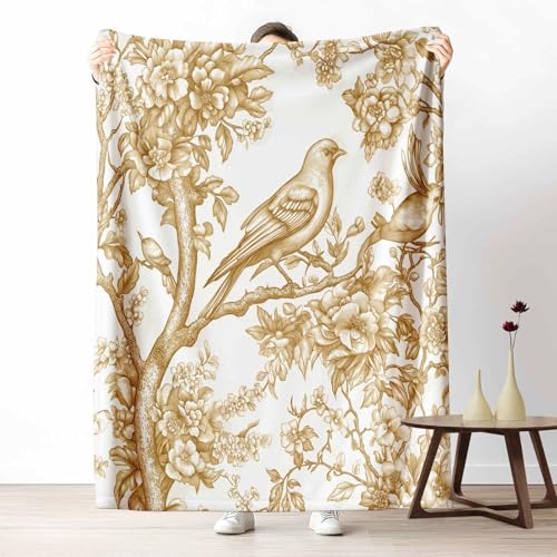 LLponhg Kuscheldecke 150x200 Chinesisch Vogel Flauschige Couchdecke mit 3D Effekt Blumen Pfingstrose Plaid als Sofadecke oder Bettüberwurf Botanisch Baum Weich & Waschbar 220x240 cm LLponhg Kuscheldecke 150x200 Chinesisch Vogel Flauschige Couchdecke mit 3D Effekt Blumen Pfingstrose Plaid als Sofadecke oder Bettüberwurf Botanisch Baum Weich & Waschbar 220x240 cm von LLponhg