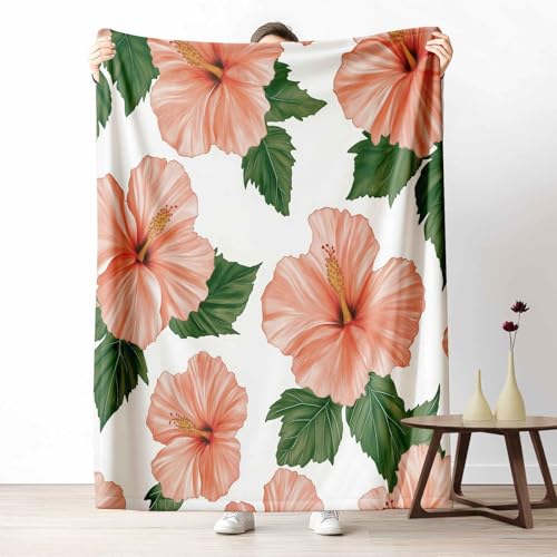 LLponhg Kuscheldecke 150x200 Tropisch Hibiskusblüte Flauschige Couchdecke mit 3D Effekt Blumen Blatt Plaid als Sofadecke oder Bettüberwurf Botanisch Pflanze Weich & Waschbar 220x240 cm LLponhg Kuscheldecke 150x200 Tropisch Hibiskusblüte Flauschige Couchdecke mit 3D Effekt Blumen Blatt Plaid als Sofadecke oder Bettüberwurf Botanisch Pflanze Weich & Waschbar 220x240 cm von LLponhg