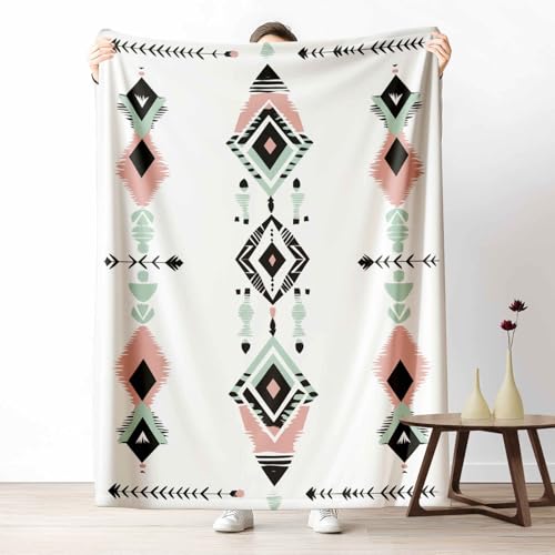 LLponhg Wohndecke mit 3D Druck Boho Aztekenmuster Flauschige Tagesdecke für das Schlafzimmer Tribal Pfeil Kuscheldecke als Überwurf für Sofa Modern Geometrie Flanell & Sherpa Mix Weich, 180x230 cm LLponhg Wohndecke mit 3D Druck Boho Aztekenmuster Flauschige Tagesdecke für das Schlafzimmer Tribal Pfeil Kuscheldecke als Überwurf für Sofa Modern Geometrie Flanell & Sherpa Mix Weich, 180x230 cm von LLponhg