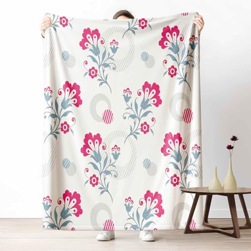 LLponhg Wohndecke mit 3D Druck Geblümt Blumen Flauschige Tagesdecke für das Schlafzimmer Modern Pflanze Kuscheldecke als Überwurf für Sofa Geometrie Kreisform Flanell & Sherpa Mix Weich, 180x230 cm LLponhg Wohndecke mit 3D Druck Geblümt Blumen Flauschige Tagesdecke für das Schlafzimmer Modern Pflanze Kuscheldecke als Überwurf für Sofa Geometrie Kreisform Flanell & Sherpa Mix Weich, 180x230 cm von LLponhg