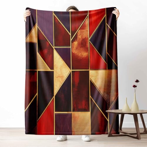 LLponhg Wohndecke mit 3D Druck Geometrie Quadrat Flauschige Tagesdecke für das Schlafzimmer Abstrakt Dreieck Kuscheldecke als Überwurf für Sofa Modern Polygon Flanell & Sherpa Mix Weich, 180x230 cm LLponhg Wohndecke mit 3D Druck Geometrie Quadrat Flauschige Tagesdecke für das Schlafzimmer Abstrakt Dreieck Kuscheldecke als Überwurf für Sofa Modern Polygon Flanell & Sherpa Mix Weich, 180x230 cm von LLponhg