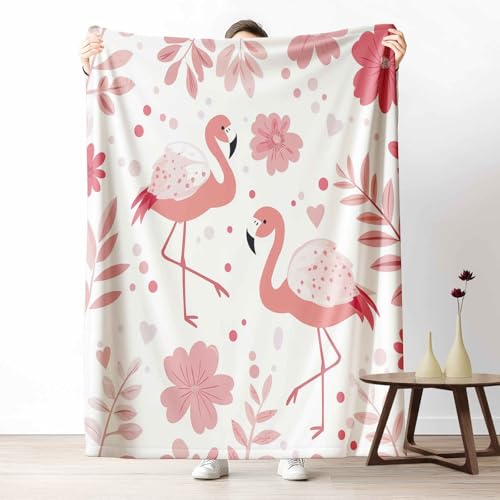 LLponhg Wohndecke mit 3D Druck Niedlich Flamingo Flauschige Tagesdecke für das Schlafzimmer Blumen Herzform Kuscheldecke als Überwurf für Sofa Liebe Blatt Flanell & Sherpa Mix Weich, 180x230 cm LLponhg Wohndecke mit 3D Druck Niedlich Flamingo Flauschige Tagesdecke für das Schlafzimmer Blumen Herzform Kuscheldecke als Überwurf für Sofa Liebe Blatt Flanell & Sherpa Mix Weich, 180x230 cm von LLponhg