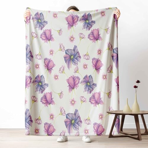 Wohndecke mit 3D Druck Aquarell Blume Flauschige Tagesdecke für das Schlafzimmer Blumenpflanzen Mohn Kuscheldecke als Überwurf für Sofa Abstrakt Blütenblatt Flanell & Sherpa Mix Weich, 180x230 cm Wohndecke mit 3D Druck Aquarell Blume Flauschige Tagesdecke für das Schlafzimmer Blumenpflanzen Mohn Kuscheldecke als Überwurf für Sofa Abstrakt Blütenblatt Flanell & Sherpa Mix Weich, 180x230 cm von LLponhg