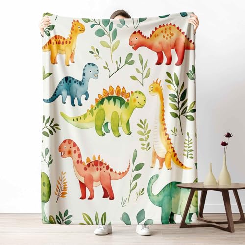 Wohndecke mit 3D Druck Aquarell Dinosaurier Flauschige Tagesdecke für das Schlafzimmer Niedlich Blätter Kuscheldecke als Überwurf für Sofa Kinder Pflanzen Flanell & Sherpa Mix Weich, 180x230 cm Wohndecke mit 3D Druck Aquarell Dinosaurier Flauschige Tagesdecke für das Schlafzimmer Niedlich Blätter Kuscheldecke als Überwurf für Sofa Kinder Pflanzen Flanell & Sherpa Mix Weich, 180x230 cm von LLponhg