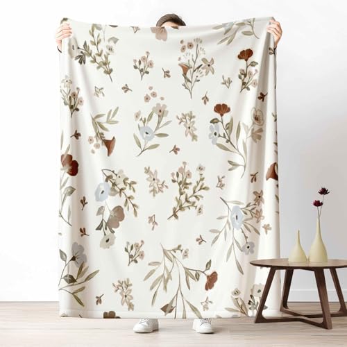 Wohndecke mit 3D Druck Blumenpflanzen Blume Flauschige Tagesdecke für das Schlafzimmer Botanisch Blatt Kuscheldecke als Überwurf für Sofa Landhausstil Wildblumen Flanell & Sherpa Mix Weich, 180x230 cm Wohndecke mit 3D Druck Blumenpflanzen Blume Flauschige Tagesdecke für das Schlafzimmer Botanisch Blatt Kuscheldecke als Überwurf für Sofa Landhausstil Wildblumen Flanell & Sherpa Mix Weich, 180x230 cm von LLponhg