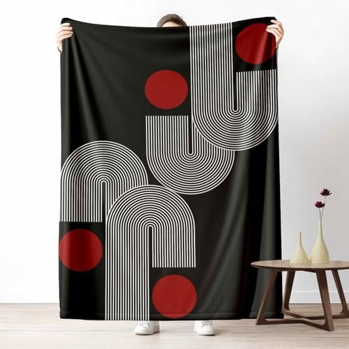 Wohndecke mit 3D Druck Geometrisch Linie Flauschige Tagesdecke für das Schlafzimmer Modern Punkte Kuscheldecke als Überwurf für Sofa Minimalistisch Kreisform Flanell & Sherpa Mix Weich, 180x230 cm Wohndecke mit 3D Druck Geometrisch Linie Flauschige Tagesdecke für das Schlafzimmer Modern Punkte Kuscheldecke als Überwurf für Sofa Minimalistisch Kreisform Flanell & Sherpa Mix Weich, 180x230 cm von LLponhg