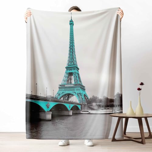 Wohndecke mit 3D Druck Paris Thema Wahrzeichen Flauschige Tagesdecke für das Schlafzimmer Graffiti Fluss Kuscheldecke als Überwurf für Sofa Modern Brücke Flanell & Sherpa Mix Weich, 180x230 cm Wohndecke mit 3D Druck Paris Thema Wahrzeichen Flauschige Tagesdecke für das Schlafzimmer Graffiti Fluss Kuscheldecke als Überwurf für Sofa Modern Brücke Flanell & Sherpa Mix Weich, 180x230 cm von LLponhg
