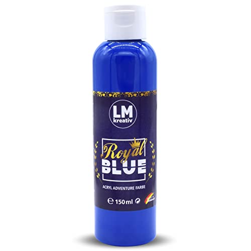 LM-Kreativ Acrylfarbe 150 ml -Royal Blue Green - Hochdeckende Acryl-Farbe, die perfekt für Künstler und Hobbymaler geeignet ist. Bestens geeignet als Holzfarbe oder zum Bemalen von Papier & Leinwand von LM-Kreativ