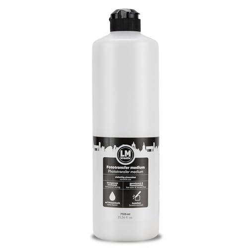 LM-Kreativ Fototransfer Medium 750 ml Flasche - Foto-Transfer-Medium für Foto auf Holz übertragen. Bildtransfer Glas, Keramik, Metall, Leinwand - Für individuelle Bastelprojekte & DIY Fotogeschenk LM-Kreativ Fototransfer Medium 750 ml Flasche - Foto-Transfer-Medium für Foto auf Holz übertragen. Bildtransfer Glas, Keramik, Metall, Leinwand - Für individuelle Bastelprojekte & DIY Fotogeschenk von LM-Kreativ