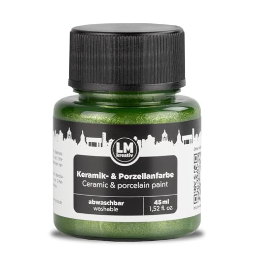 LM-Kreativ Keramik- & Porzellanfarbe 45 ml - Metallic Grün - Spülmaschinenfest. Glas- und Keramikfarbe, ideal zum Tassen Bemalen, Keramik Bemalen, Kreative Projekte auf Glas, Keramik, Porzellan LM-Kreativ Keramik- & Porzellanfarbe 45 ml - Metallic Grün - Spülmaschinenfest. Glas- und Keramikfarbe, ideal zum Tassen Bemalen, Keramik Bemalen, Kreative Projekte auf Glas, Keramik, Porzellan von LM-Kreativ