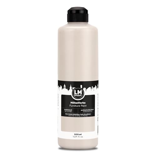 LM-Kreativ Möbelfarbe 500 ml - Hellbeige - Hochdeckende Möbellack für Innen- und Außenbereich | Möbelfarbe ohne Schleifen | Küchenfarbe/Küchenfront Farbe | Geruchsarm und Umweltschonend LM-Kreativ Möbelfarbe 500 ml - Hellbeige - Hochdeckende Möbellack für Innen- und Außenbereich | Möbelfarbe ohne Schleifen | Küchenfarbe/Küchenfront Farbe | Geruchsarm und Umweltschonend von LM-Kreativ