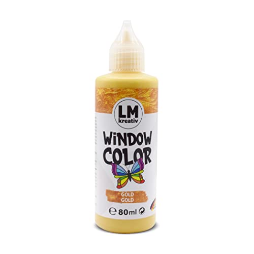 LM Window Color 80ml - Gold - Fenster-Farben zum Basteln & Malen. Für wieder abziehbare Deko Fensterbilder im Kinderzimmer, auf Flaschen, Spiegel oder Fliesen. Fensterfarben ohne Lösungsmittel LM Window Color 80ml - Gold - Fenster-Farben zum Basteln & Malen. Für wieder abziehbare Deko Fensterbilder im Kinderzimmer, auf Flaschen, Spiegel oder Fliesen. Fensterfarben ohne Lösungsmittel von LM-Kreativ