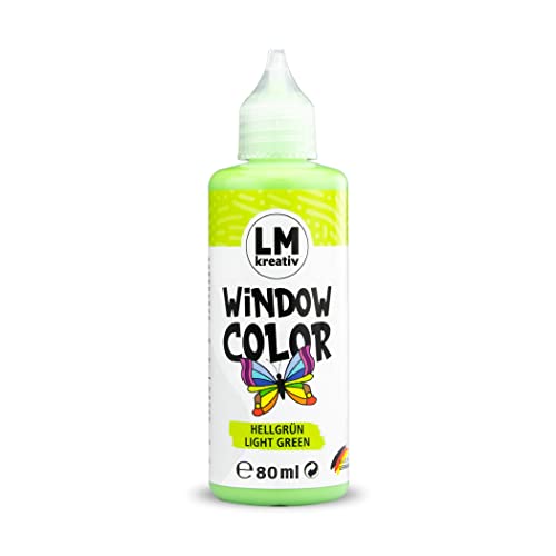 LM Window Color 80ml - Hellgrün - Fenster-Farben zum Basteln & Malen. Für wieder abziehbare Deko Fensterbilder im Kinderzimmer, auf Flaschen, Spiegel oder Fliesen. Fensterfarben ohne Lösungsmittel LM Window Color 80ml - Hellgrün - Fenster-Farben zum Basteln & Malen. Für wieder abziehbare Deko Fensterbilder im Kinderzimmer, auf Flaschen, Spiegel oder Fliesen. Fensterfarben ohne Lösungsmittel von LM-Kreativ