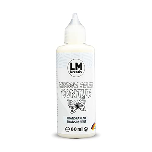 LM Window Color Kontur 80ml - Transparent - Fenster-Farben zum Basteln & Malen. Wieder abziehbare Deko Fensterbilder im Kinderzimmer auf Flaschen Spiegel oder Fliesen. Fensterfarben Lösungsmittelfrei LM Window Color Kontur 80ml - Transparent - Fenster-Farben zum Basteln & Malen. Wieder abziehbare Deko Fensterbilder im Kinderzimmer auf Flaschen Spiegel oder Fliesen. Fensterfarben Lösungsmittelfrei von LM-Kreativ
