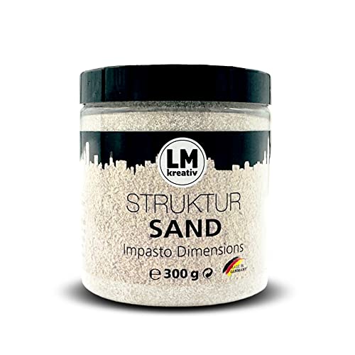 LM-Kreativ Struktursand Impasto Dimensions 300 g - Natur - Veredelt Ihre Strukturpaste! Erzeugt robuste, stabile Texturen, einfach in der Anwendung und ideal für Gestaltung mit Technik LM-Kreativ Struktursand Impasto Dimensions 300 g - Natur - Veredelt Ihre Strukturpaste! Erzeugt robuste, stabile Texturen, einfach in der Anwendung und ideal für Gestaltung mit Technik von LM-Kreativ