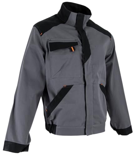 LMA Workwear 2257 BRASURE Zweifarbige Jacke mit Mehreren Taschen, Größe L, Grau/Schwarz von LMA Workwear