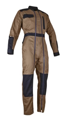 LMA Workwear 4111 CHAUDRON Overall mit Doppeltem Verschluss, Größe S, Kastanie/Dunkelgrau von LMA Workwear