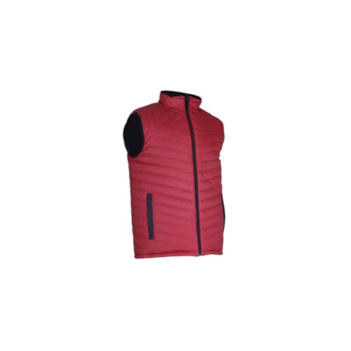 LMA Workwear 5048 TRIBAL Wendbare Gesteppte Ärmellose Jacke mit Reißverschluss, Größe M, Schwarz/Rot von LMA Workwear