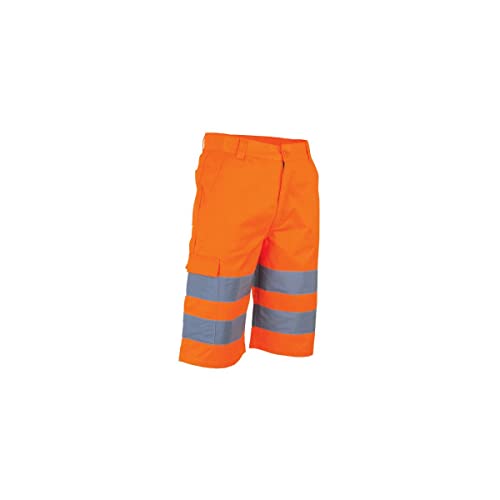 LMA Workwear 6071 PHARE Einfarbig HS Bermudashorts, Größe 44, Neon Orange von LMA Workwear