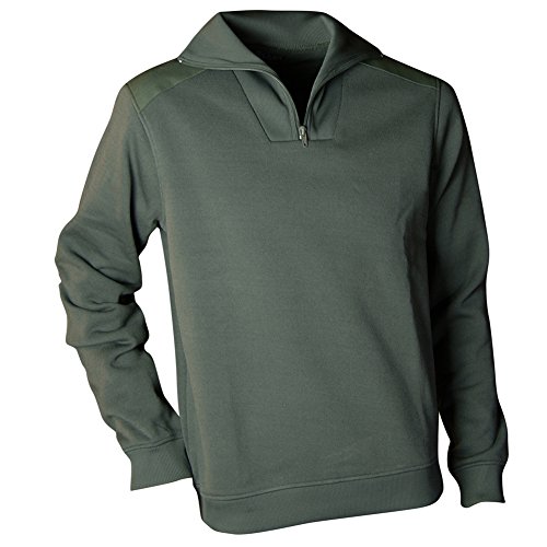 LMA Workwear 9070 ARIZONA Fleece Sweatshirt mit Zip Kragen, Größe S, Khaki von LMA Workwear