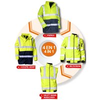 LMA - Prävention Parka 4 in 1 hohe Sichtbarkeit T6 xxl Neongelb/ Marine - 5002 T6/XXL von LMA