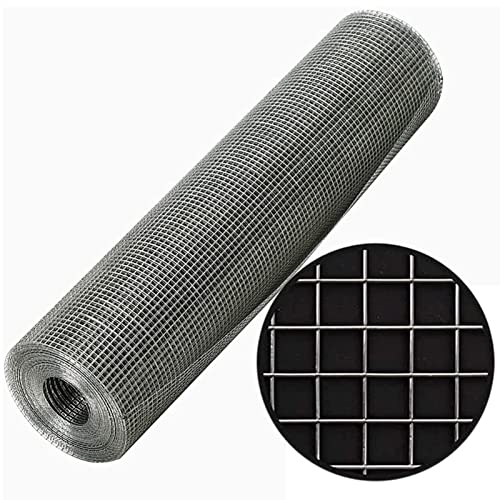 1/2 Zoll Hardware-Tuch, geschweißtes Edelstahl-Drahtgeflecht, strapazierfähiger Maschendrahtzaun, einfach zu schneiden und gerade zu machen, für Hühnerstall-Kaninchen-Garten-Obstkäfig-Tier(1x10m) von LMAHAP