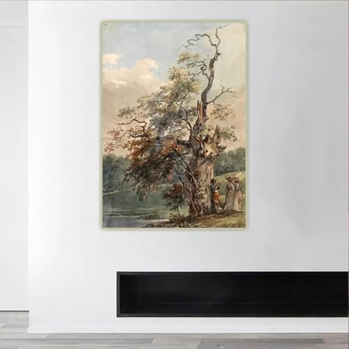 LMAIWANG Klassisches Gemälde „Landschaft mit einem Mann, der unter einem alten Baum Flöte spielt“, Leinwandgemälde, ästhetisches Kunstbild, Dekoration, 20 x 30 cm, rahmenlos LMAIWANG Klassisches Gemälde „Landschaft mit einem Mann, der unter einem alten Baum Flöte spielt“, Leinwandgemälde, ästhetisches Kunstbild, Dekoration, 20 x 30 cm, rahmenlos von LMAIWANG