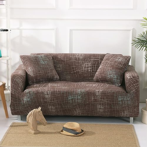 LMDANNG Couchbezüge für 1/2/3/4 Kissen, Couch-Stretch-Sofabezüge, Schonbezüge, Haustierschutz, Möbelbezüge für Hunde und Katzen, Stretch-Jacquard-Stoff (Color : M, Size : 4-Seater) von LMDANNG