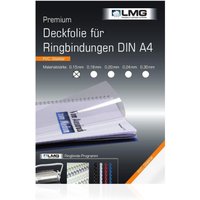 LMG Deckfolien für Bindemappen DIN A4 0.15 mm transparent von LMG