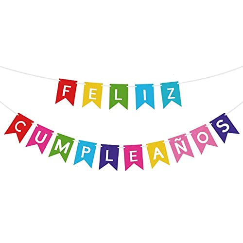 Feliz Cumpleaños Banner, buntes spanisches Geburtstagsbanner für Geburtstagsparty-Dekorationen von LMGERBUD