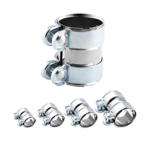 Auspuff Schalldämpfer Auspuffrohr Auspuffrohr 1 Stück Edelstahl-Klemme Rohrverbinder Verbindungshülse Klemme Verstellbares Spitzen-Set Werkzeug 42 45 51 55 60 65 70 76 Mm Endrohr(42mm(1.65 inch)) von LMHGMUBVR