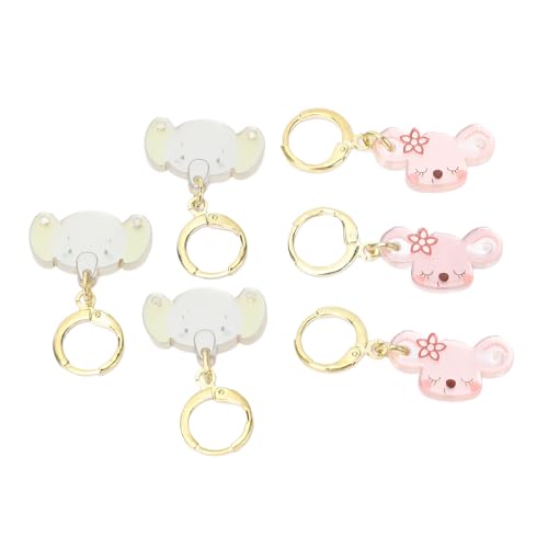 6pcs Verriegelungsstrickmarkierungen Kunststoff süßes Tiermuster Offene Stichmarkierungen zum Nähen von Stickstricken von LMHHMIN