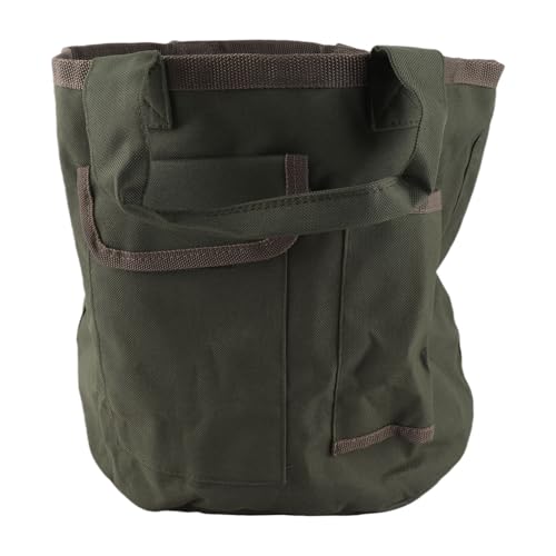 Gartenwerkzeug Speicher Organizer Eimer Bag Multifunktion Garten Tte Grasgrün wasserdichte Leinwand 12x11in von LMHHMIN