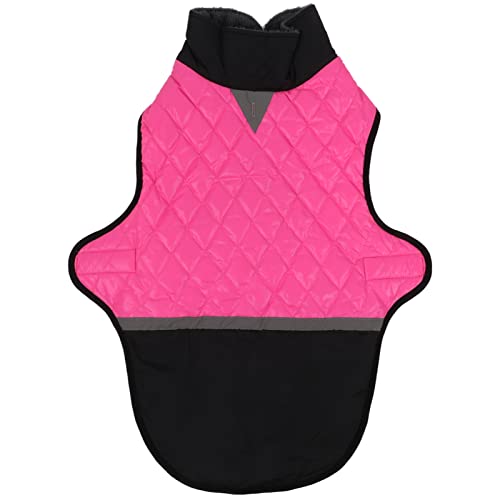 Hund kaltes Wettermantel reflektierend wasserdichte Winddichte Haustier warme Jacke mit Traktionsloch für mittel- und große Hunde (XL) von LMHHMIN