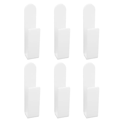 LMHHMIN Baseball Caps Hut Rack Sechs Set Self Self Adhesive Acrylhalter Closet Organizer (Weiß) von LMHHMIN