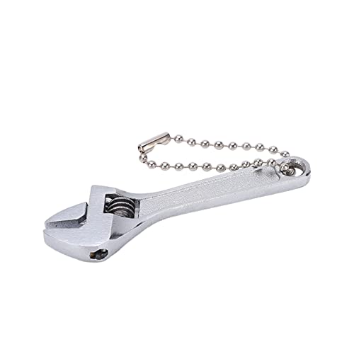 LMHHMIN Schlüsselbund Schraubenschlüsselstahl verzinkt einstellbar tragbare professionelle Hochhärte Mini -Schritte für Industriehaus (2,5-Zoll-Silberbeschichtung) von LMHHMIN