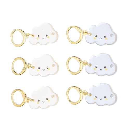 Strickmarkierungen Verriegelungsstich pickt Kunststoff häkelnder Quiltwolkenform 6pcs Strickmarkierungen Verriegelungsstich pickt Kunststoff häkelnder Quiltwolkenform 6pcs von LMHHMIN