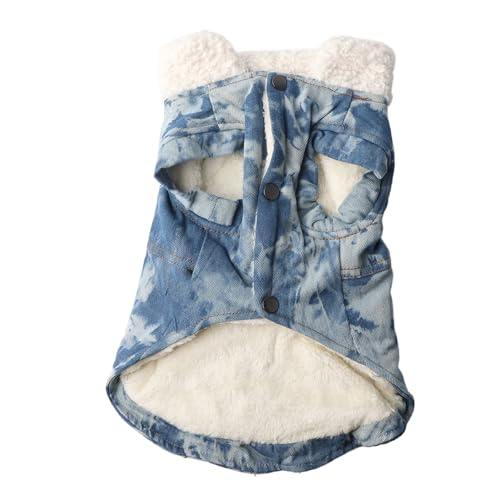 Winter Cotton Western Boy Blau verdicken weiche Bequeme Haustierkleidung warme Mantelkleidung für Hunde (L) von LMHHMIN