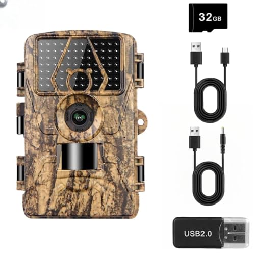 LMHOME PR801 Wildtierkamera 60MP 8K H.264 Video mit 30m No Glow Infrarot-Nachtsicht, 0.1s Trigger, 120° Erfassungswinkel & IP66 Schutz – Perfekte Wildkamera für Bewegungsmelder in der Natur von LMHOME