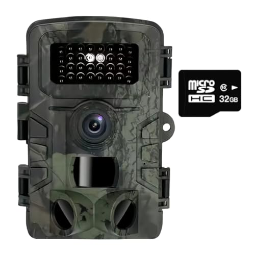 Wildkamera mit Bewegungssensor Nachtsicht - Wildkamera Testgewinner 58MP 2.7K Wärmebildkamera Jagd 0,2s Jagdkamera 950nm Low Glow Infrarot Nachtsichtkamera Outdoor Wildtier von LMHOME